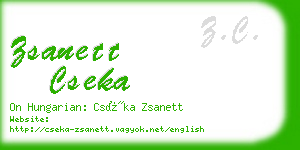 zsanett cseka business card